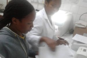 Upendo at her work study