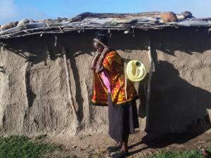 Kayiok's mom getting water